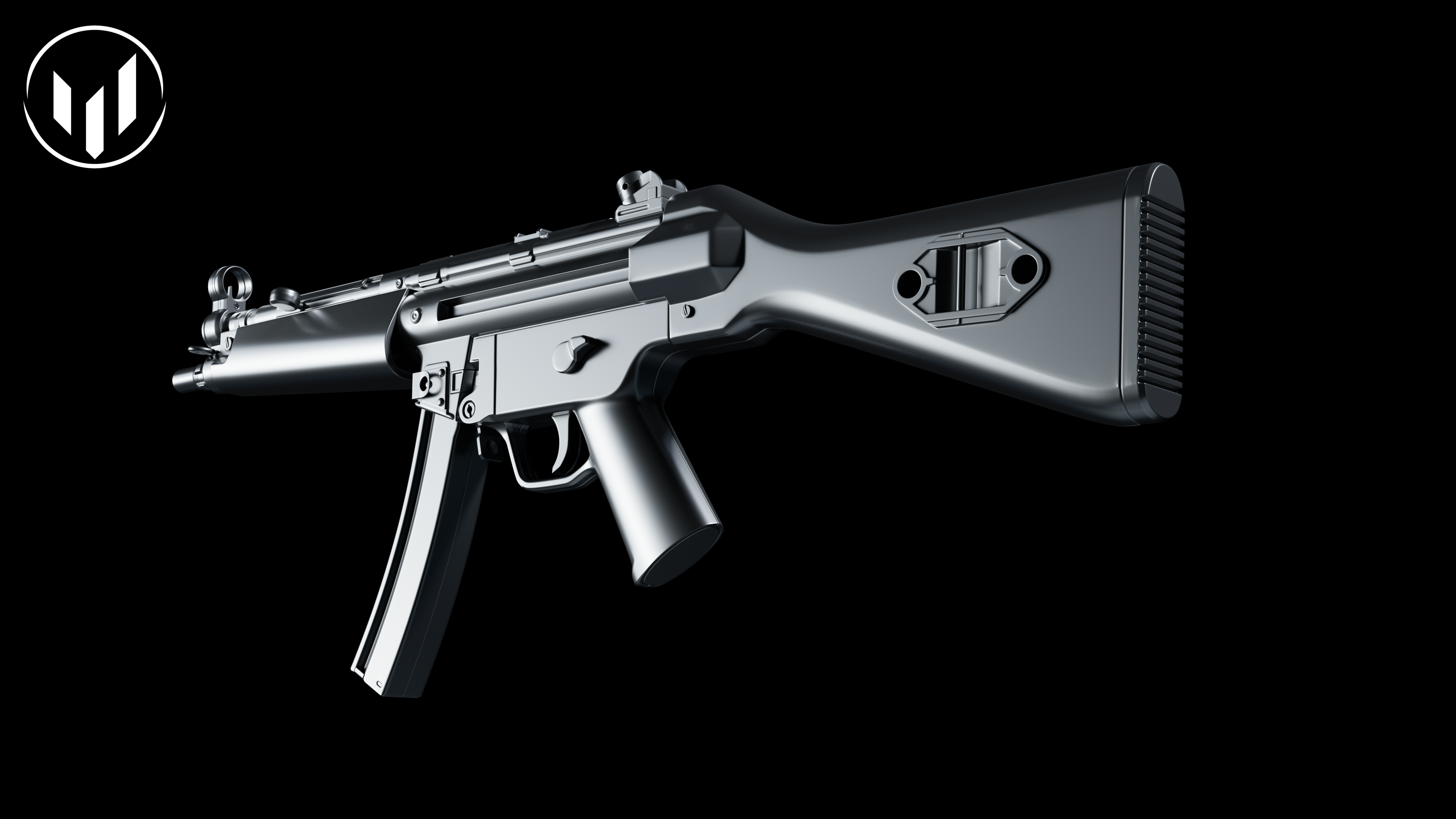 MP5 with disassembly (highpoly) preview image 2